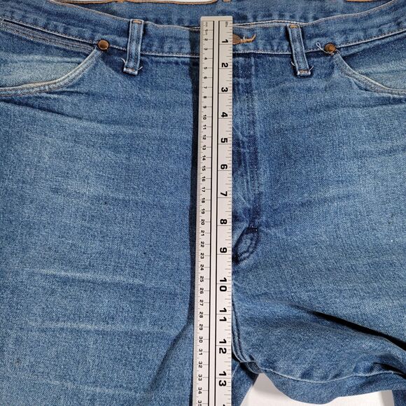 Wrangler Denim Blue Jeans Measure 38x34  13MWZ Cowboy Rodeo Western - Picture 9 of 14